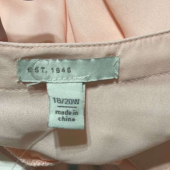New Est. 1946 Cato Popover Top Blush Pink V-Neck Tunic Size 18/20W - Picture 4 of 8